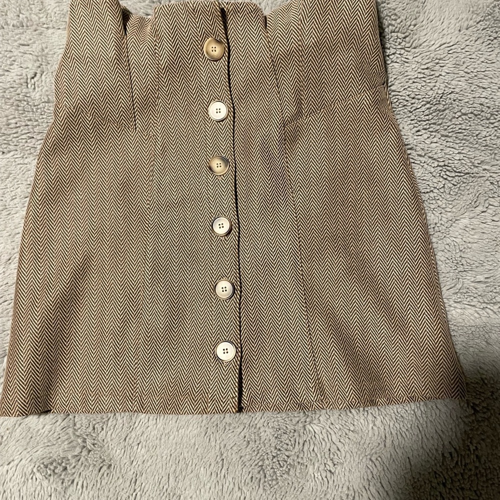 Brown striped skirt